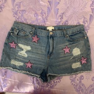 Forever 21 Plus Star Shorts